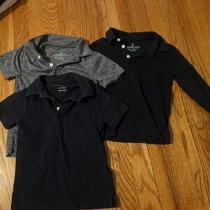 J. Crew crewcuts Gray and Blue Polo Shirts Casual Collection lot XXS 2-3